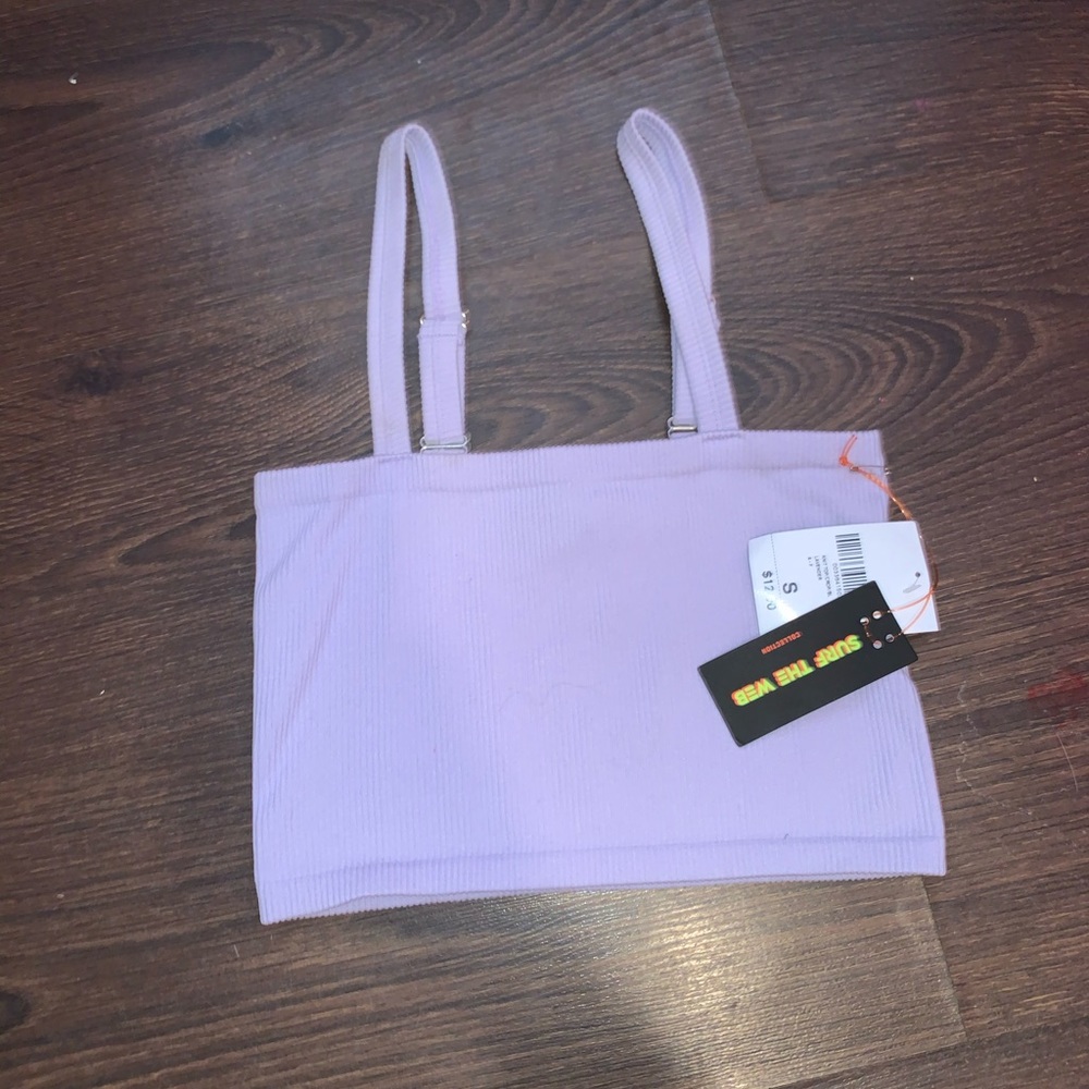 Lavender crop top tank